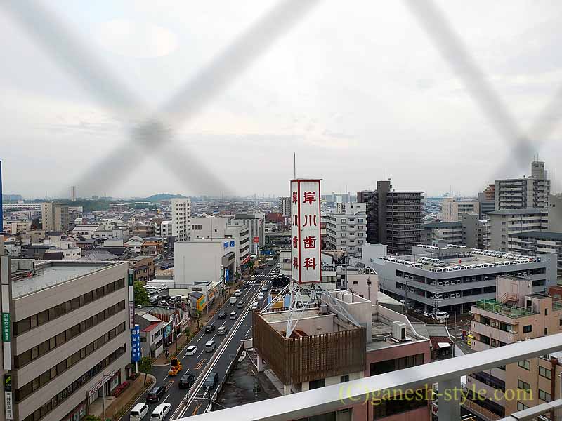 大阪にあるダイワロイネットホテル堺東の窓からの景色